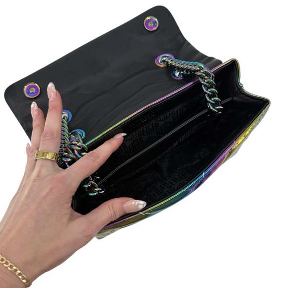 Kurt Geiger Kensington Rainbow Quilted Leather Eagle Chain Shoulder Bag Designer - Picture 14 of 16